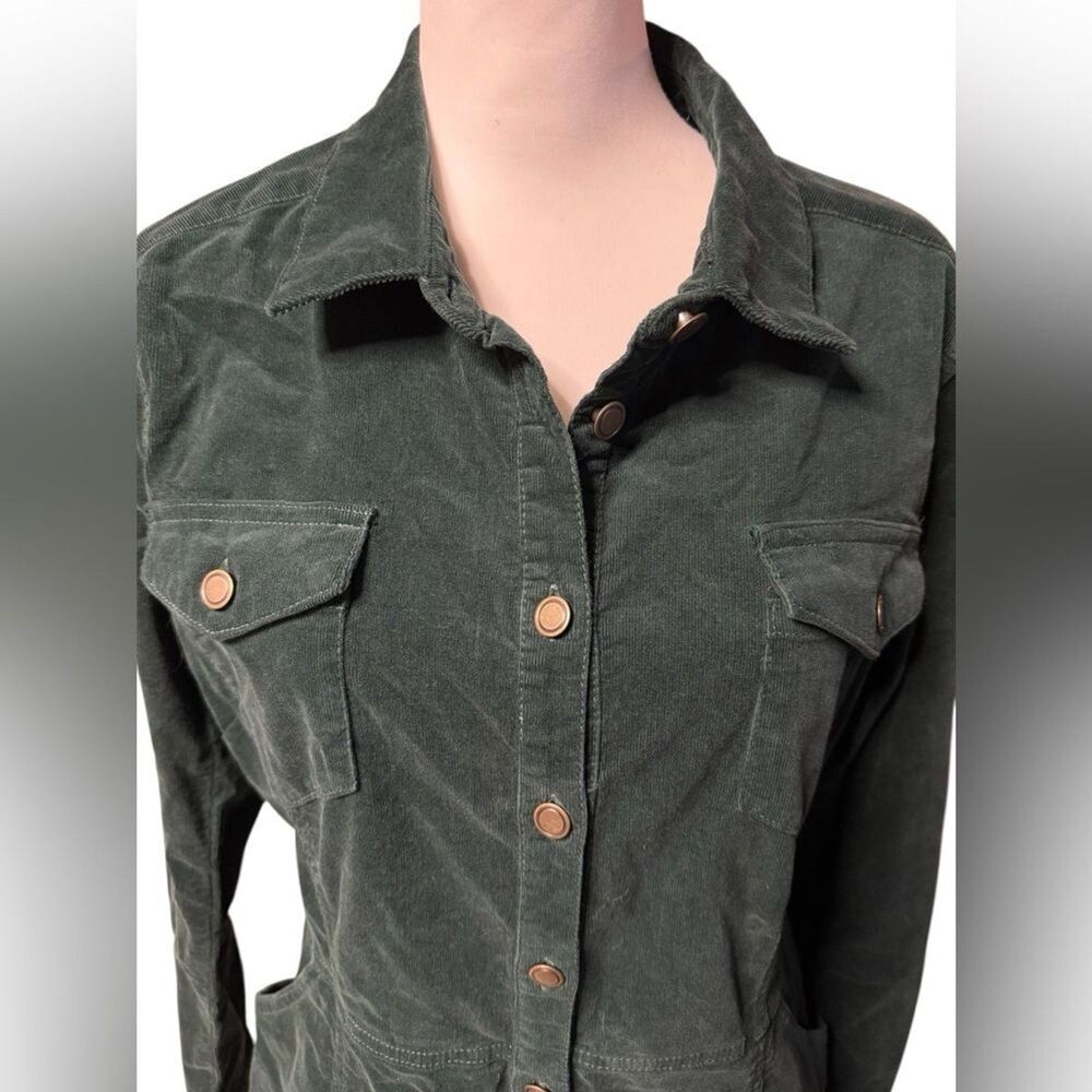 Free People Green ‘Dynamite' Corduroy Mini Dress women’s sz Large - Picture 4 of 16